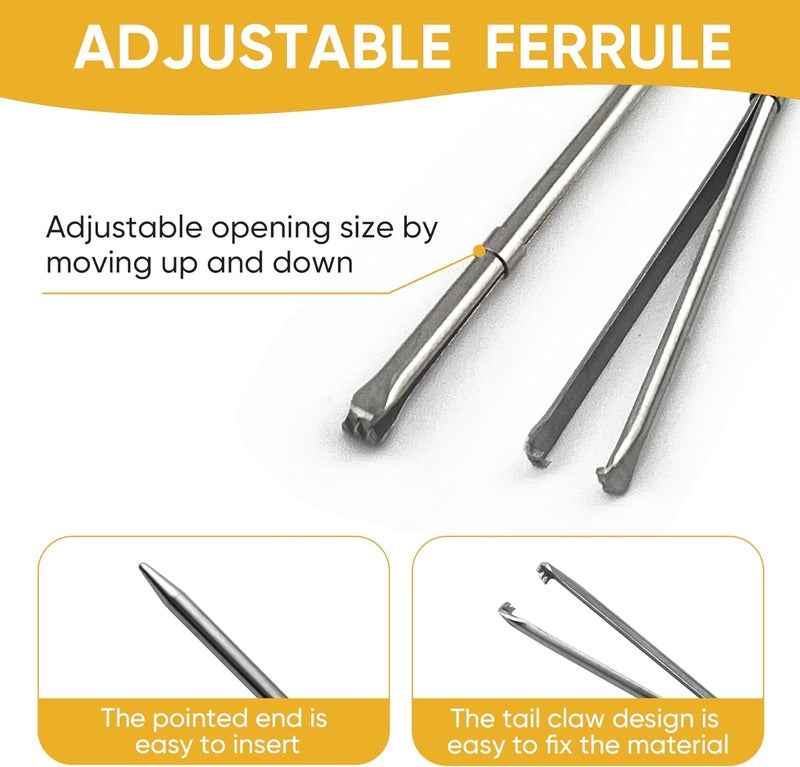 ALLCLEAN 1Pcs Sewing Leather Shoe Lace Plus Needles Manual Lacing Threading Single Prong Steel Needle LeatherCraft Tool Handmade Leather Needles for Hand Stitching-Stainless Steel Lacing Needles - Image 4